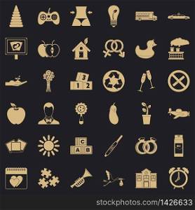 Ordinance icons set. Simple set of 36 ordinance vector icons for web for any design. Ordinance icons set, simple style