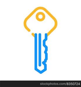 ordinary house key color icon vector. ordinary house key sign. isolated symbol illustration. ordinary house key color icon vector illustration
