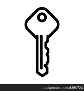 ordinary house key line icon vector. ordinary house key sign. isolated contour symbol black illustration. ordinary house key line icon vector illustration