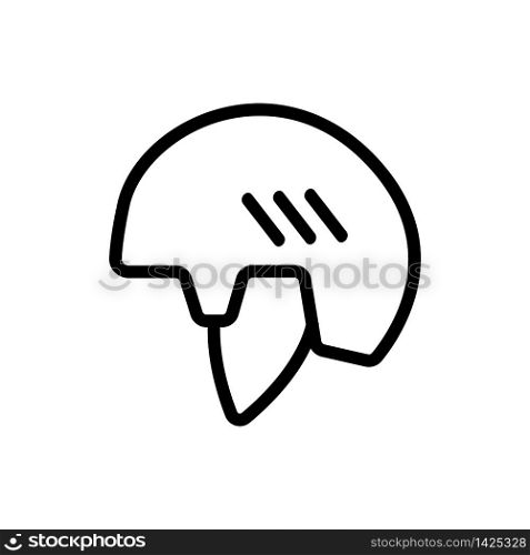 ordinary protective helmet icon vector. ordinary protective helmet sign. isolated contour symbol illustration. ordinary protective helmet icon vector outline illustration
