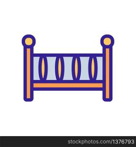 ordinary wooden bed icon vector. ordinary wooden bed sign. color symbol illustration. ordinary wooden bed icon vector outline illustration