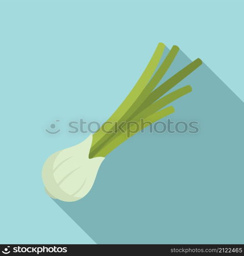 Oregano chive icon flat vector. Chinese onion. Fresh garlic. Oregano chive icon flat vector. Chinese onion