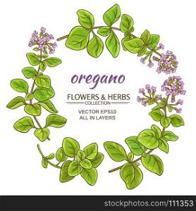 oregano vector set. oregano herb vector set on white background