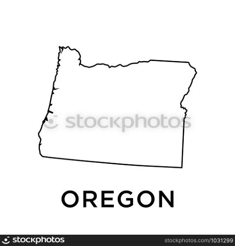 Oregon map icon design trendy