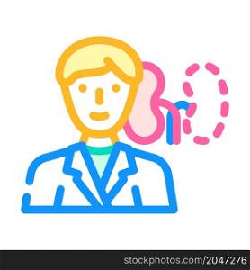 organ transplant doctor color icon vector. organ transplant doctor sign. isolated symbol illustration. organ transplant doctor color icon vector illustration