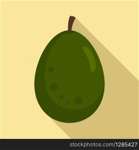 Organic avocado icon. Flat illustration of organic avocado vector icon for web design. Organic avocado icon, flat style