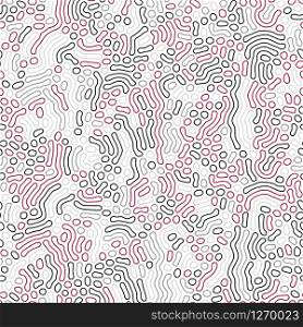 Organic background with rounded lines. Diffusion reaction seamless pattern. Linear design with biological shapes. Abstract vector illustration. Organic background with rounded lines. Diffusion reaction seamless pattern. Linear design with biological shapes. Abstract vector illustration.