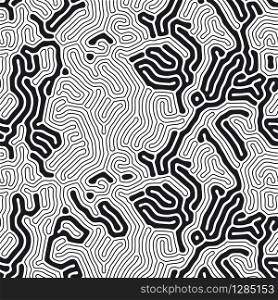 Organic background with rounded lines. Diffusion reaction seamless pattern. Linear design with bionic shapes. Organic background with rounded lines. Diffusion reaction seamless pattern. Linear design with bionic shapes.
