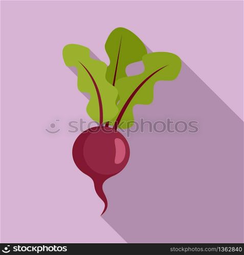 Organic beet icon. Flat illustration of organic beet vector icon for web design. Organic beet icon, flat style