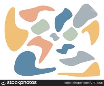 Organic blobs colored shape icon. Random abstract illustration symbol. Sign bubble silhouette vector.
