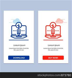 Organic, Content, Organic Content, Digital Blue and Red Download and Buy Now web Widget Card Template