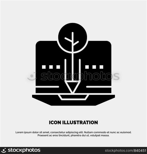 Organic, Content, Organic Content, Digital solid Glyph Icon vector