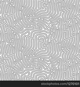 Organic coral background with rounded lines. Diffusion reaction seamless pattern. Linear design with biological shapes. Abstract vector illustration in black and white. Organic coral background with rounded lines. Diffusion reaction seamless pattern. Linear design with biological shapes. Abstract vector illustration in black and white.
