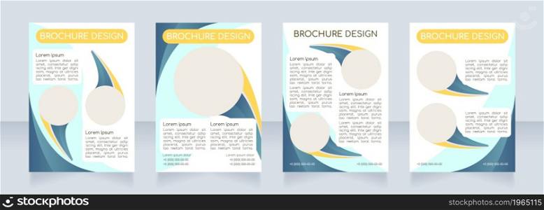 Organic cosmetic products advertisement blank brochure layout design. Vertical poster template set with empty copy space for text. Premade corporate reports collection. Editable flyer paper pages. Organic cosmetic products advertisement blank brochure layout design