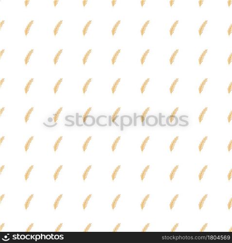 Organic isolated seamless pattern with small ear of wheat elements print. White background. Nature print. Perfect for fabric design, textile print, wrapping, cover. Vector illustration.. Organic isolated seamless pattern with small ear of wheat elements print. White background. Nature print.