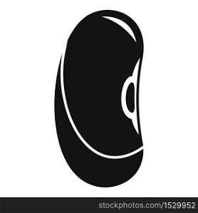 Organic kidney bean icon. Simple illustration of organic kidney bean vector icon for web design isolated on white background. Organic kidney bean icon, simple style