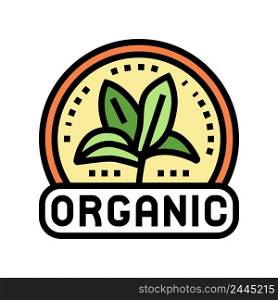 organic leaf color icon vector. organic leaf sign. isolated symbol illustration. organic leaf color icon vector illustration