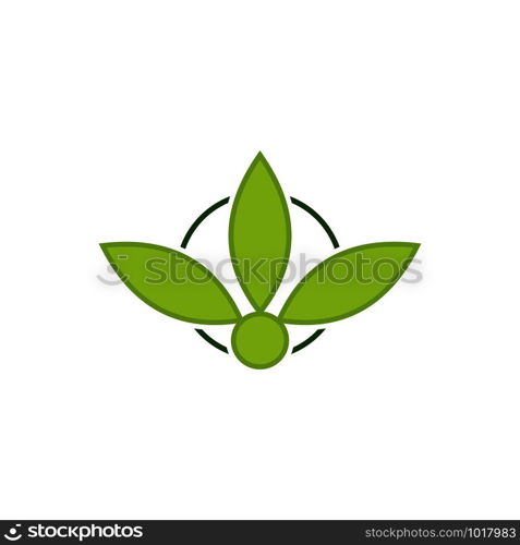 Organic leaf logo vector template