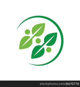 organic leaves icon vector design template web