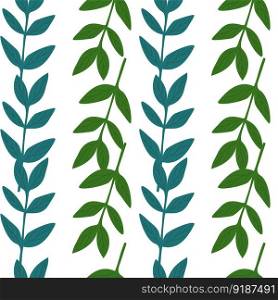 Organic leaves seamless pattern. Decorative forest leaf wallpaper. Botanical background. Design for fabric, textile print, wrapping, cover. Vector illustration.. Organic leaves seamless pattern. Decorative forest leaf wallpaper. Botanical background.