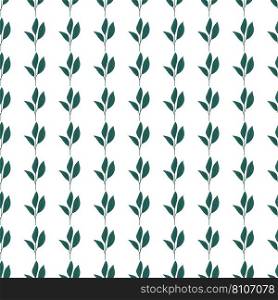 Organic leaves seamless pattern in simple style. Botanical background. Decorative forest leaf wallpaper. For fabric design, textile print, wrapping paper, cover. Vector illustration. Organic leaves seamless pattern in simple style. Botanical background.