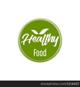 Organic, natural product logo or label. Element for design menu restaurant, cafe or vegetarian product