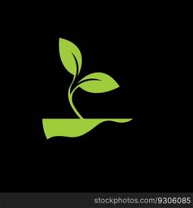 organic plants for health on black background,go green