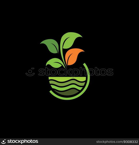 organic plants for health on black background,go green