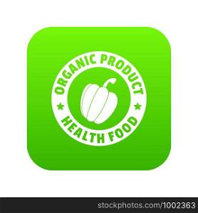 Organic product icon green vector isolated on white background. Organic product icon green vector