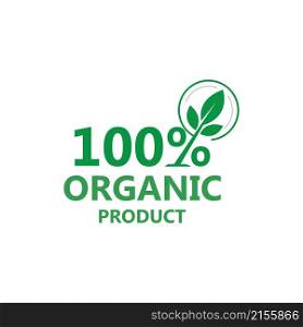 Organic Product Label Sign Vector