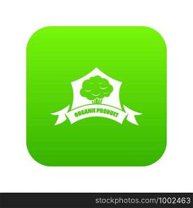 Organic product vegetable icon green vector isolated on white background. Organic product vegetable icon green vector