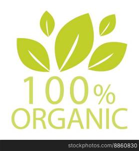 Organic products sticker, label, badge and logo. 100% PREMIUM QUALITY. Eco-friendly badge. Logo template for organic and eco friendly products.