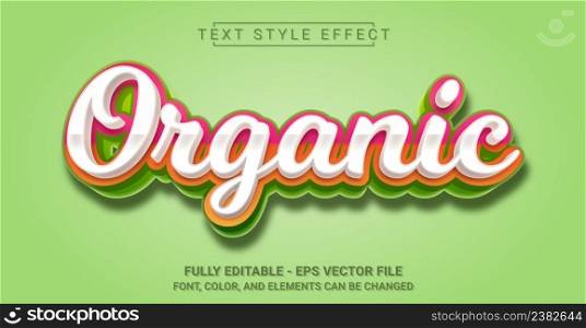 Organic Text Style Effect. Editable Graphic Text Template.