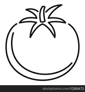 Organic tomato icon. Outline organic tomato vector icon for web design isolated on white background. Organic tomato icon, outline style