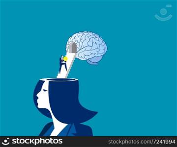 Organising and storing ideas. Concept business vector illustration, Successful, Creativity and ideas