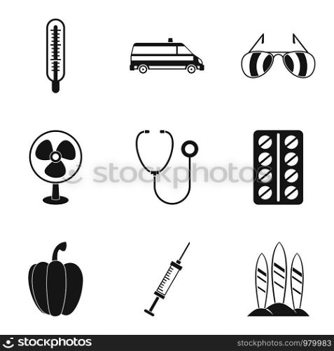 Organism icons set. Simple set of 9 organism vector icons for web isolated on white background. Organism icons set, simple style