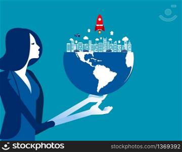 Organization holds the globe. Concept business vector, World, Corporate, Occupy.. Organization holds the globe. Concept business vector, World, Corporate, Occupy.