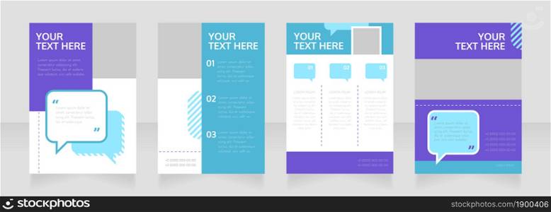 Organizing community blank brochure layout design. Service info. Vertical poster template set with empty copy space for text. Premade corporate reports collection. Editable flyer paper pages. Organizing community blank brochure layout design