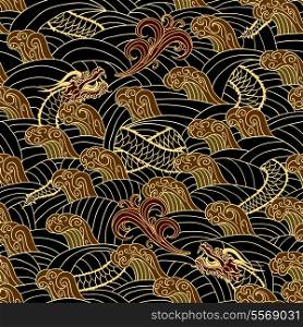 Oriental asian traditional seamless pattern vector illustration