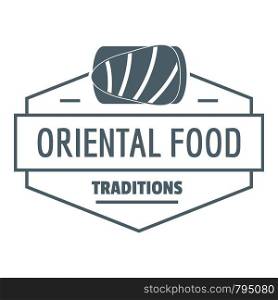 Oriental food logo. Simple illustration of oriental food vector logo for web. Oriental food logo, simple gray style