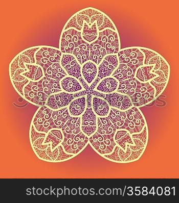 Oriental mandala motif