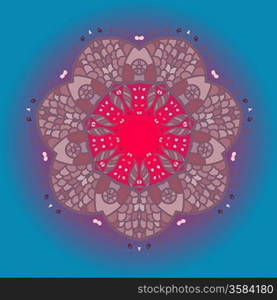 Oriental mandala motif