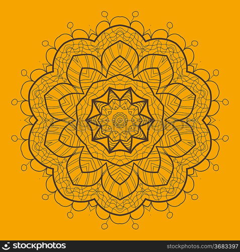 Oriental mandala motif