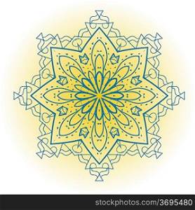 Oriental mandala motif mehndi paint karma