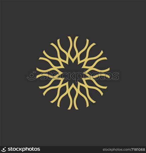 Oriental Star Blossom Flower Ornamental Logo Template Illustration Design. Vector EPS 10.
