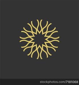 Oriental Star Blossom Flower Ornamental Logo Template Illustration Design. Vector EPS 10.