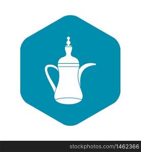 Oriental teapot icon. Simple illustration of oriental teapot vector icon for web. Oriental teapot icon, simple style