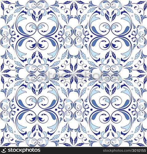 Oriental vector seamless pattern with arabesques elements. Traditional classic ornament. Vintage pattern with arabesques.