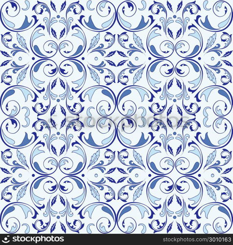 Oriental vector seamless pattern with arabesques elements. Traditional classic ornament. Vintage pattern with arabesques.