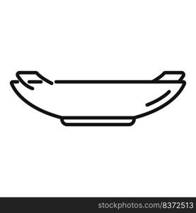 Oriental wok pan icon outline vector. Fry cooking. Asian cook. Oriental wok pan icon outline vector. Fry cooking